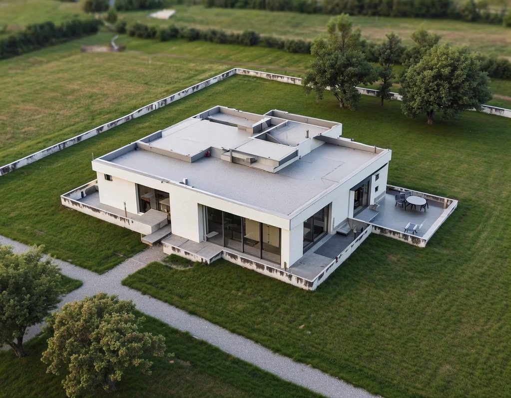 Professional aerial property photography in Lancashire showing a top-down view of a luxury residential home.